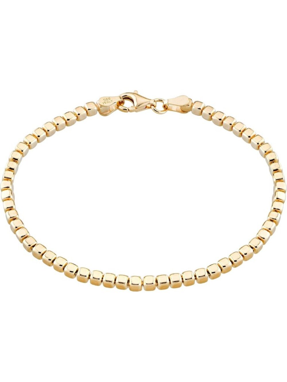 Sterling Silver 925 Organic Bead Bracelet for Women & Men - Elegant Jewelry Gift